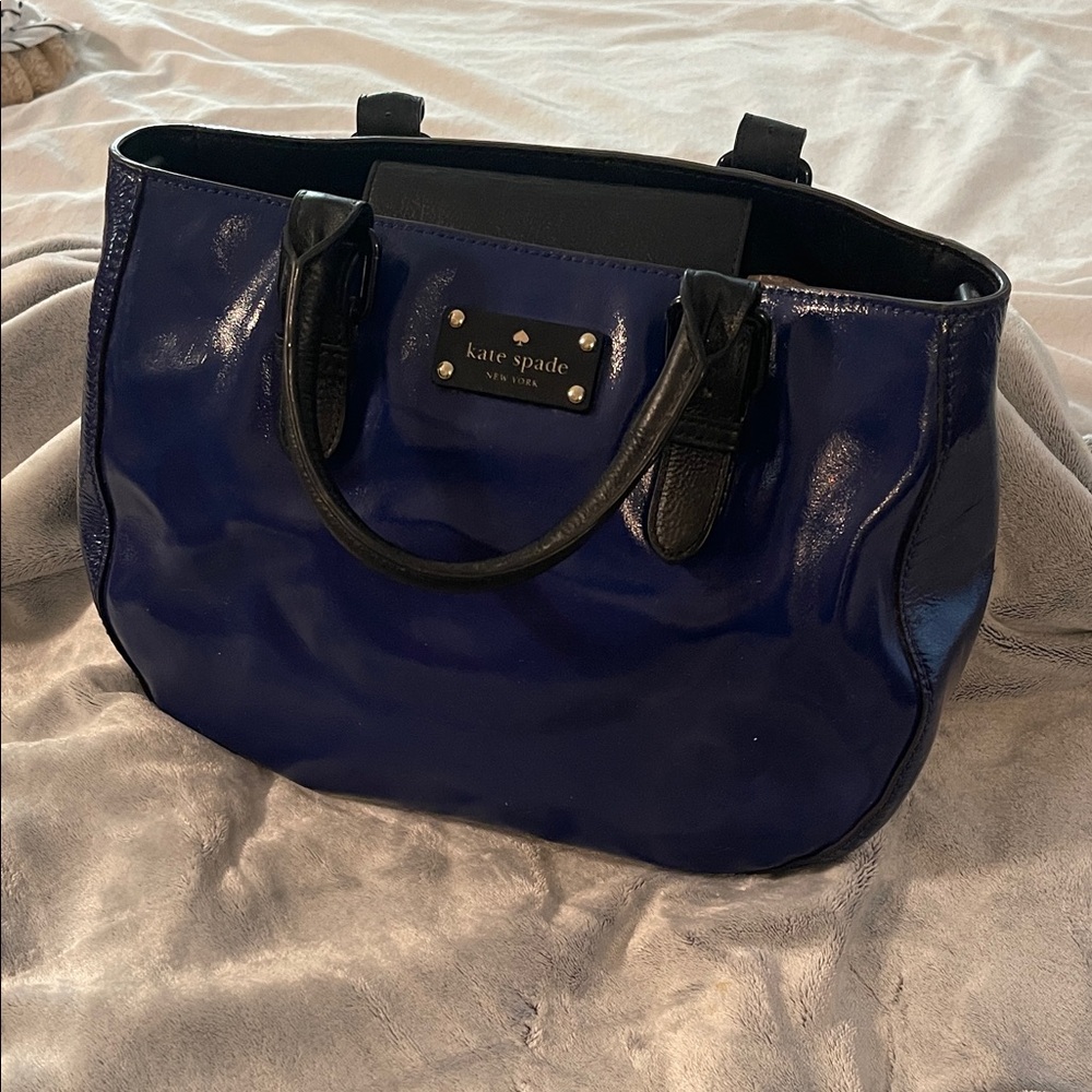 Kate Spade Navy and Black leather Tote Bag